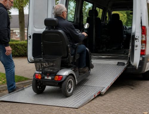 Rolstoelvervoer voor scootmobiel met drie wielen